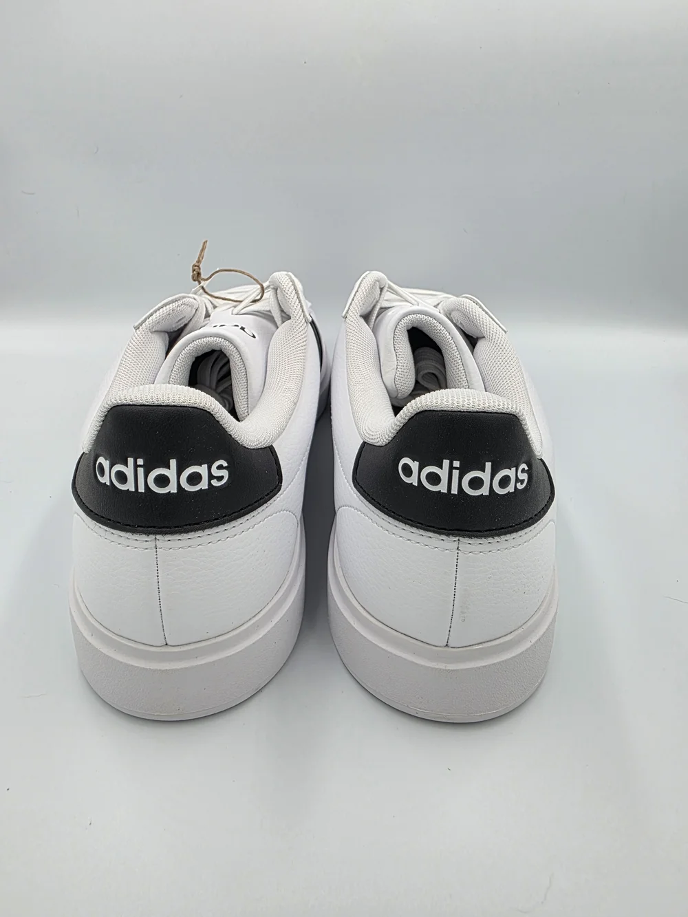 adidas Grand Court 2.0 White Sneakers with Black Three-Stripes